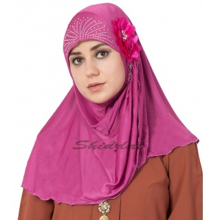 Jersey Instant Hijab - Cerise Pink